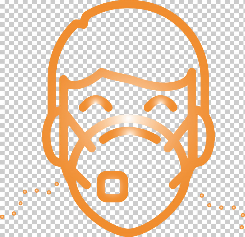 Man With Medical Mask Corona Virus Disease PNG, Clipart, Corona Virus Disease, Line, Man With Medical Mask, Orange, Symbol Free PNG Download