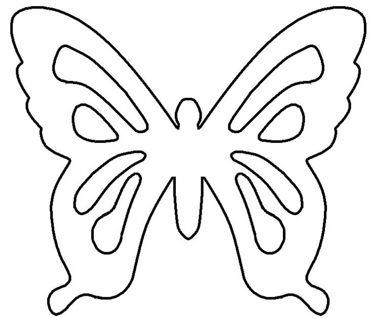 Butterfly Paper Template Pattern PNG, Clipart, Angle, Animal, Area, Black And White, Brush Footed Butterfly Free PNG Download