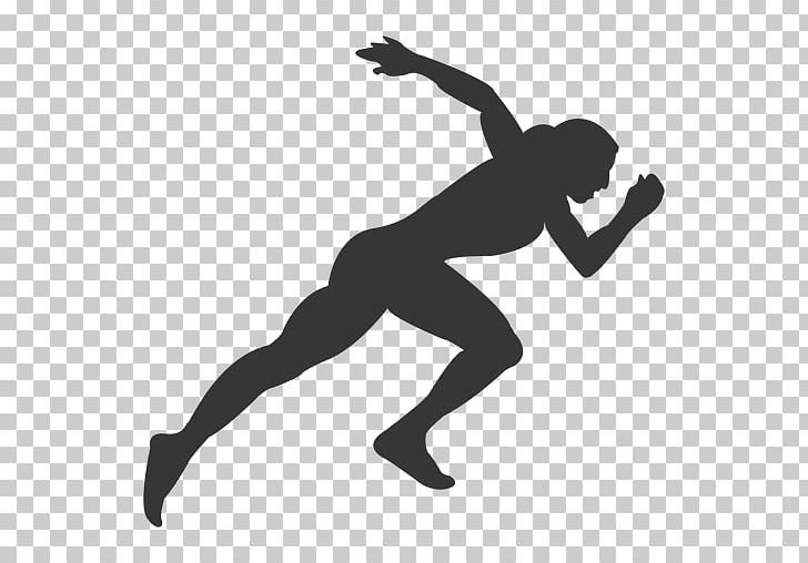 Silhouette Sprint Sport PNG, Clipart, Animals, Arm, Athlete, Balance, Black And White Free PNG Download