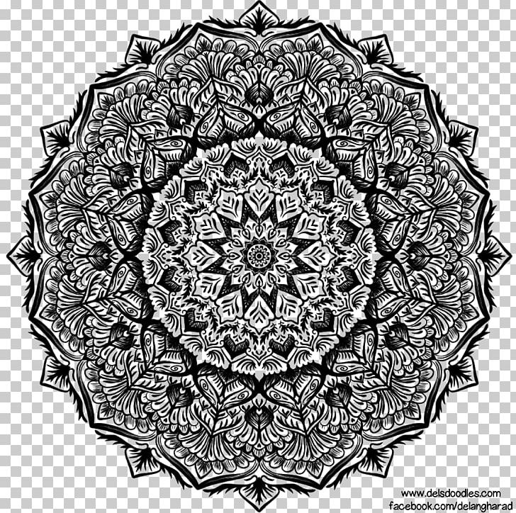 Mandala Delicate Doily Circle Pattern PNG, Clipart, Black, Black And White, Circle, Com, Delicate Free PNG Download