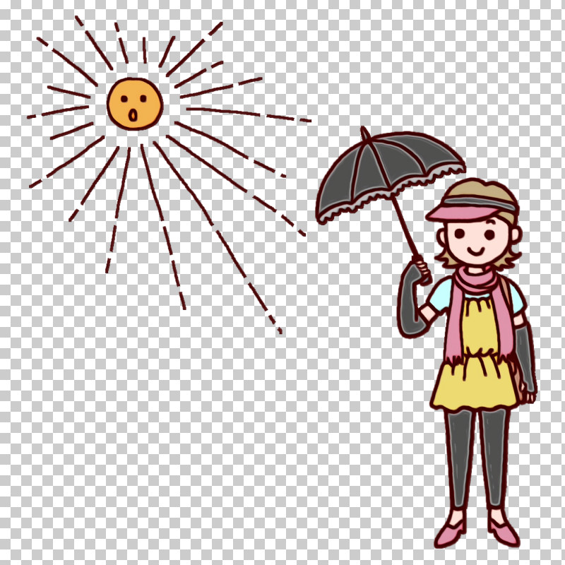 Cartoon Umbrella Flower Happiness Area PNG, Clipart, Area, Behavior, Cartoon, Flower, Happiness Free PNG Download