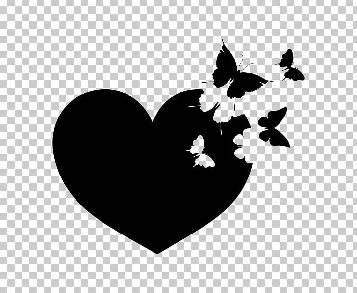 Wall Decal Butterflies And Moths Heart Animal Vinyl Group PNG, Clipart, Art, Black, Black And White, Branch, Butterfly Free PNG Download