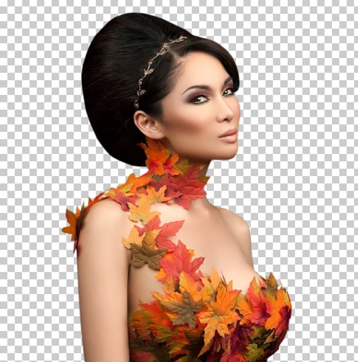 Woman Orange Painting Yellow PNG, Clipart, Autumn, Beauty, Black Hair, Brown Hair, Fashion Model Free PNG Download
