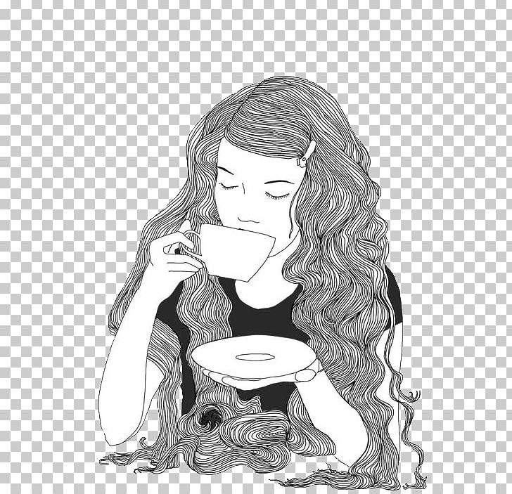 Coffee Cafe Drawing PNG, Clipart, Alcoholic Drink, Art, Black And White, Child, Coffee Cup Free PNG Download