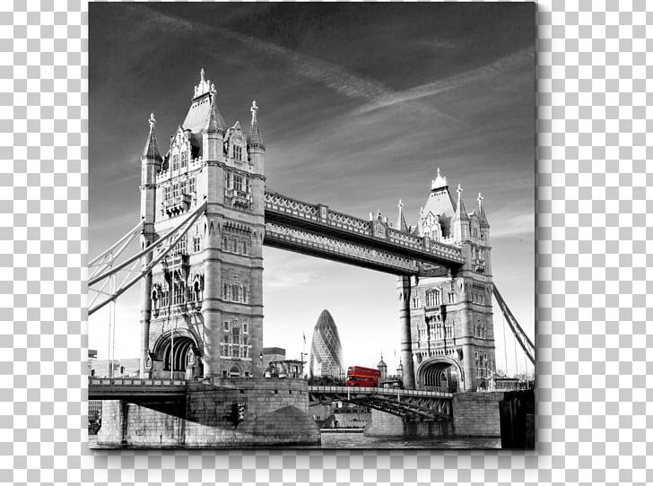 Tower Bridge London Bridge Bus Mural Black And White PNG, Clipart, Arch, Bridge, Bus, Canvas, City Of London Free PNG Download