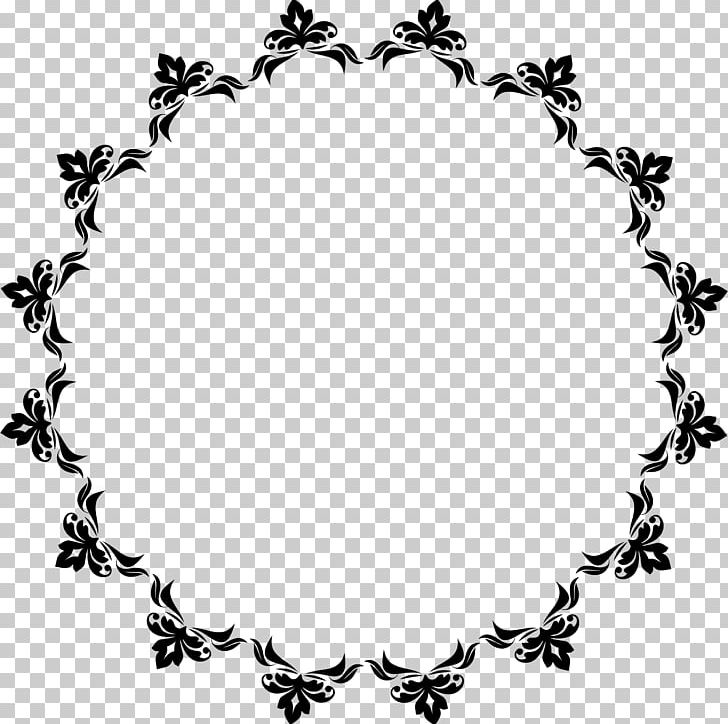 Ornament PNG, Clipart, Black And White, Body Jewelry, Branch, Circle, Flora Free PNG Download