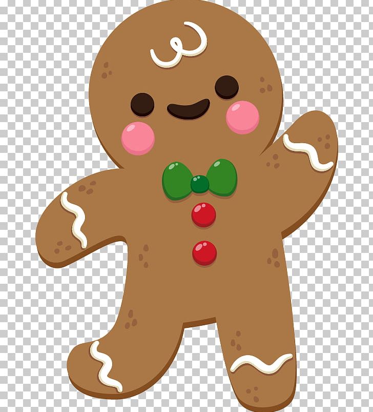 Gingerbread man isolated hand drawn doodle single Vector Image