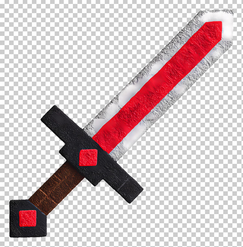 Minecraft Sword - Pixel Sword Illustration PNG