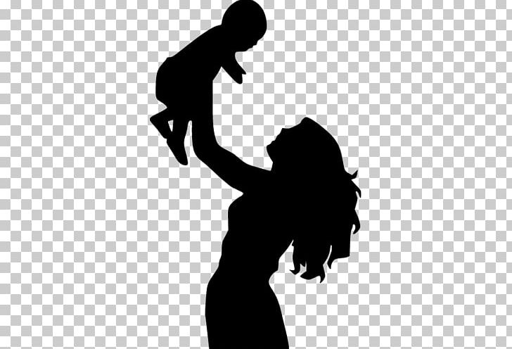 Silhouette Mother Daughter Infant PNG, Clipart, Animals, Arm, Art, Black, Black And White Free PNG Download