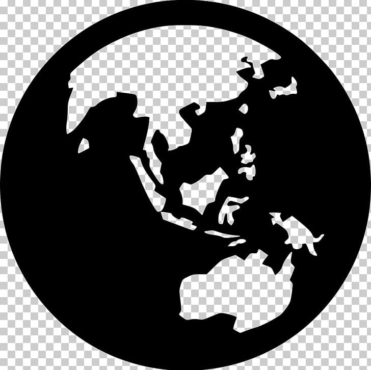 Globe World Map Asia Computer Icons PNG, Clipart, Asia, Black, Black And White, Circle, Computer Icons Free PNG Download