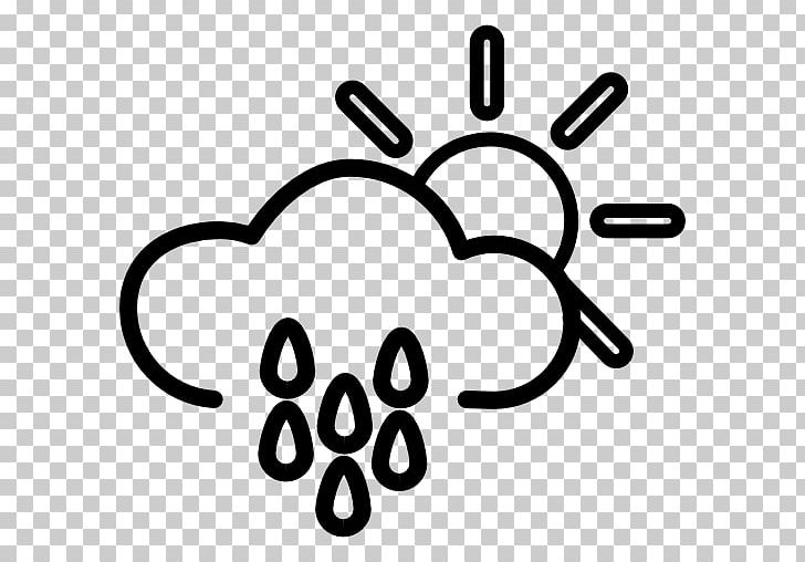 Computer Icons Weather Rain PNG, Clipart, Area, Black And White, Character, Circle, Climate Free PNG Download