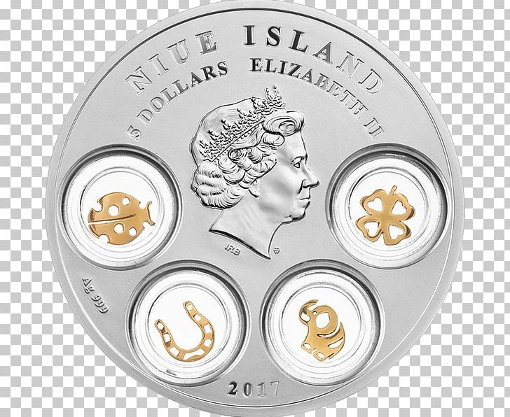 Niue Good Luck Charm Silver Coin PNG, Clipart, Charm Bracelet, Coin, Dollar, Gold, Good Luck Charm Free PNG Download