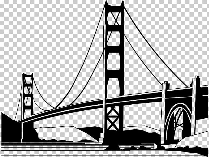 Golden Gate Bridge Baker Beach Palace Of Fine Arts Theatre PNG, Clipart, Angle, Baker Beach, Black And White, Bridge, Cartoon Free PNG Download