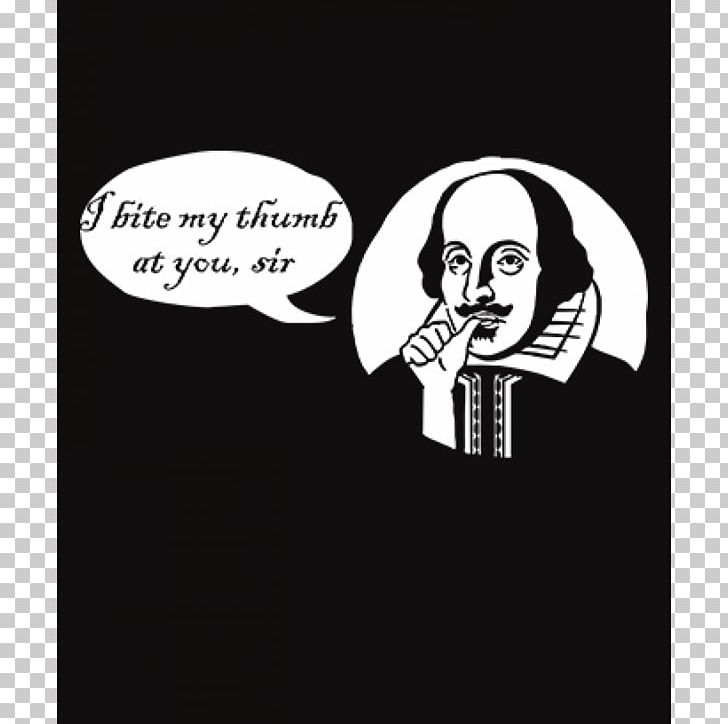 William Shakespeare T-shirt Thumb Biting Homo Sapiens PNG, Clipart, Biting, Black, Black And White, Brand, Cartoon Free PNG Download