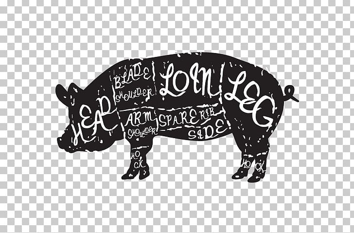 Wall Decal Sticker Pizza Cafe PNG, Clipart, Beef, Black And White, Butcher, Cafe, Cattle Like Mammal Free PNG Download
