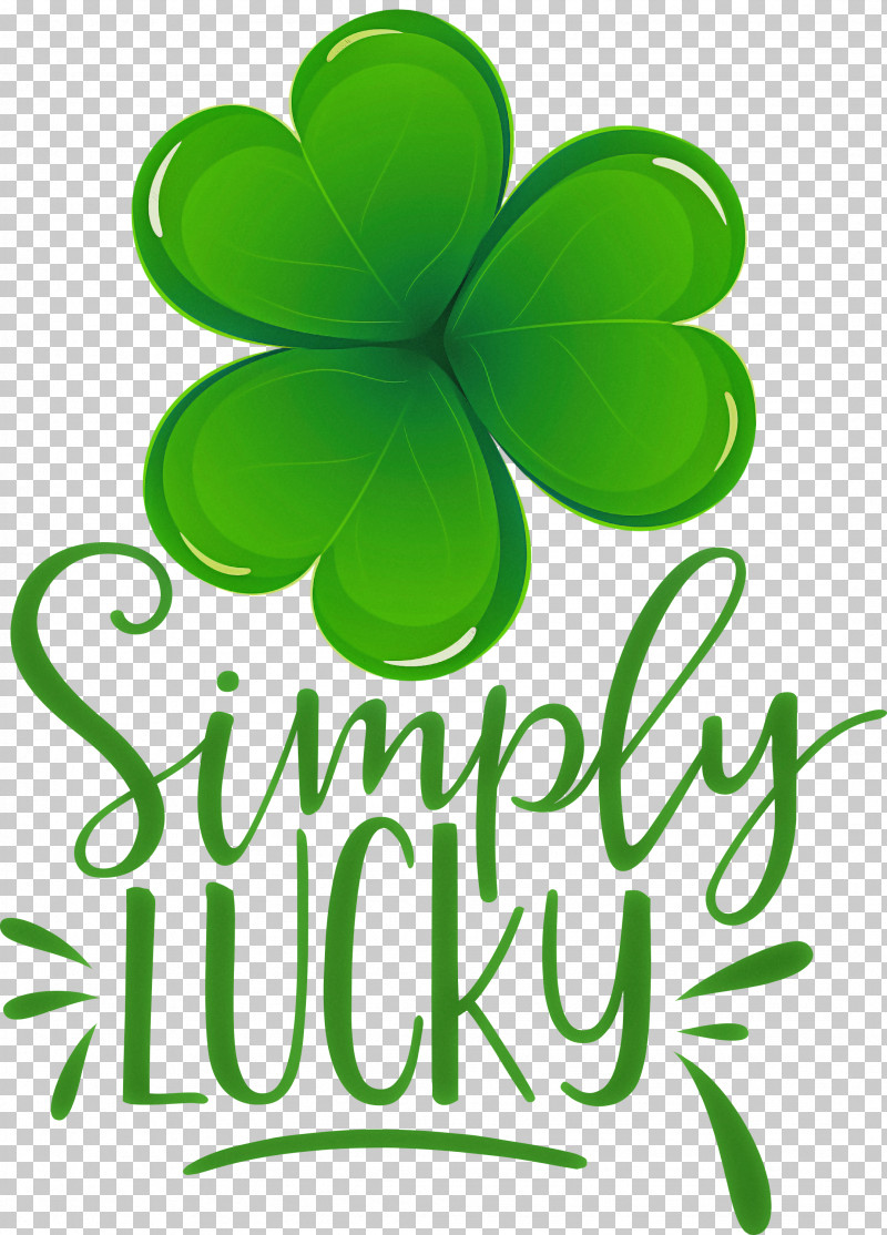 Shamrock Simply Lucky Saint Patricks Day PNG, Clipart, Biology, Flower, Green, Leaf, Logo Free PNG Download