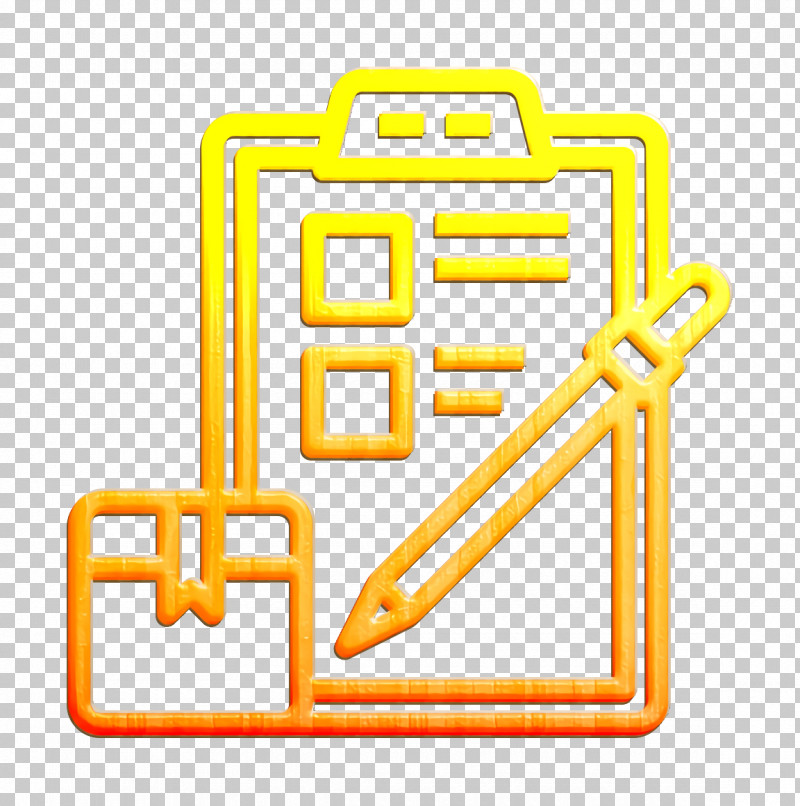 Checklist Icon Logistic Icon PNG, Clipart, Checklist Icon, Line, Logistic Icon, Symbol, Yellow Free PNG Download