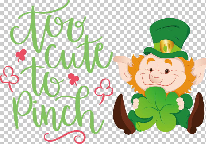 Too Cute_to Pinch St Patricks Day PNG, Clipart, Cartoon, Clover, Irish People, Leprechaun, March 17 Free PNG Download