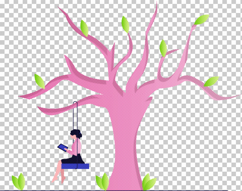 Tree Swing PNG, Clipart, Branch, Flower, Line, Magenta, Pink Free PNG Download