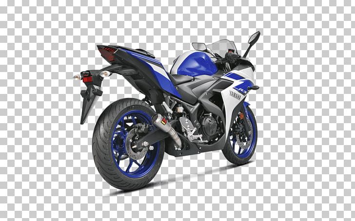 Yamaha YZF-R3 Exhaust System Yamaha YZF-R1 Yamaha Motor Company Akrapovič PNG, Clipart, Akrapovic, Automotive Design, Car, Electric Blue, Exhaust System Free PNG Download