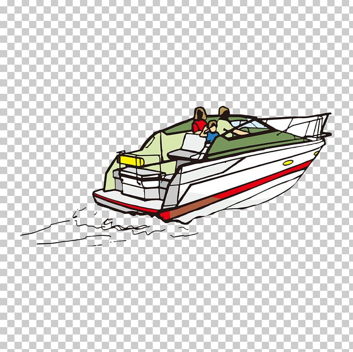 Cartoon Yacht Watercraft Illustration PNG, Clipart, Automotive Design, Boat, Boating, Cartoon, Sea Free PNG Download