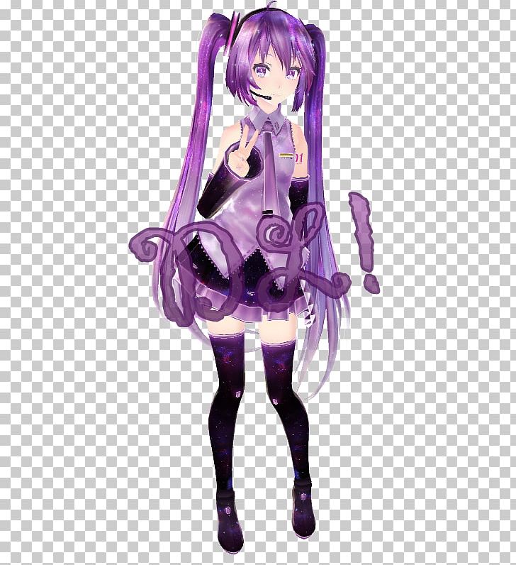 Hatsune Miku Anime MikuMikuDance Purple Character PNG, Clipart, Ani, Art, Artist, Black Hair, Character Free PNG Download
