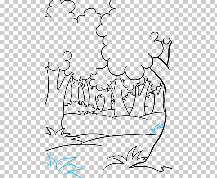 Line Art Drawing Cartoon How To Draw Trees Forest PNG, Clipart, Area, Art, Artwork, Black, Black And White Free PNG Download