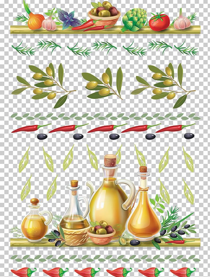Vegetarian Cuisine Olive Oil PNG, Clipart, Bottle, Branch, Cartoon Olive Oil, Food, Food Drinks Free PNG Download