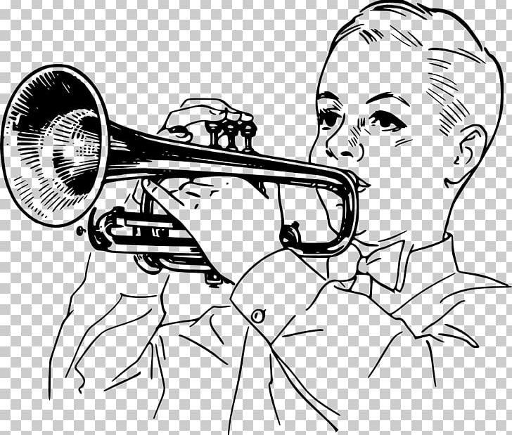 Trumpeter PNG, Clipart, Arm, Artwork, Automotive Design, Black And White, Boy Free PNG Download