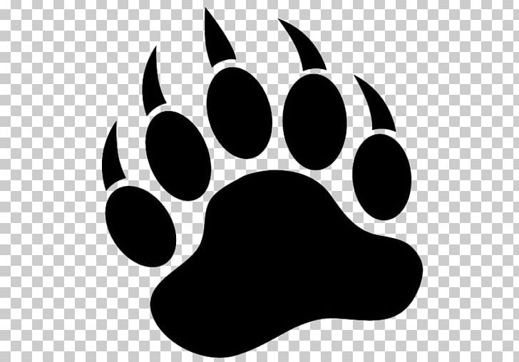 Bear Paw Graphics PNG, Clipart, Bear, Black, Black And White, Claw