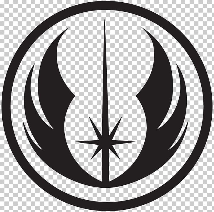 Star Wars Jedi Knight: Jedi Academy The New Jedi Order Logo PNG, Clipart, Black And White, Circle, Decal, Emblem, Fantasy Free PNG Download