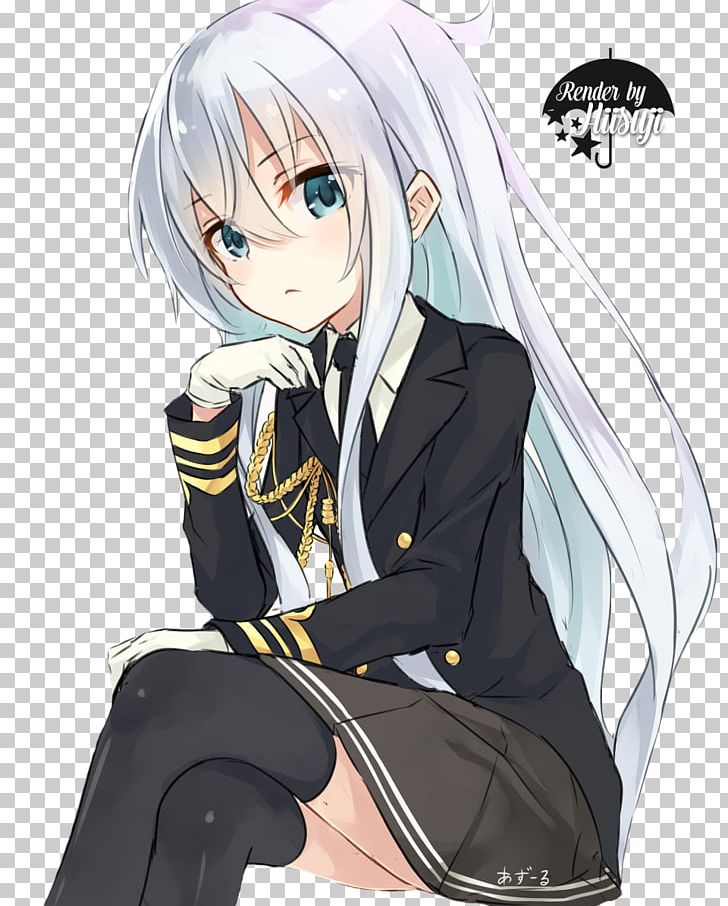 Kantai Collection Japanese Destroyer Hibiki Japanese Destroyer Ikazuchi Anime Manga PNG, Clipart, Black, Black Hair, Brown Hair, Cartoon, Destroyer Free PNG Download