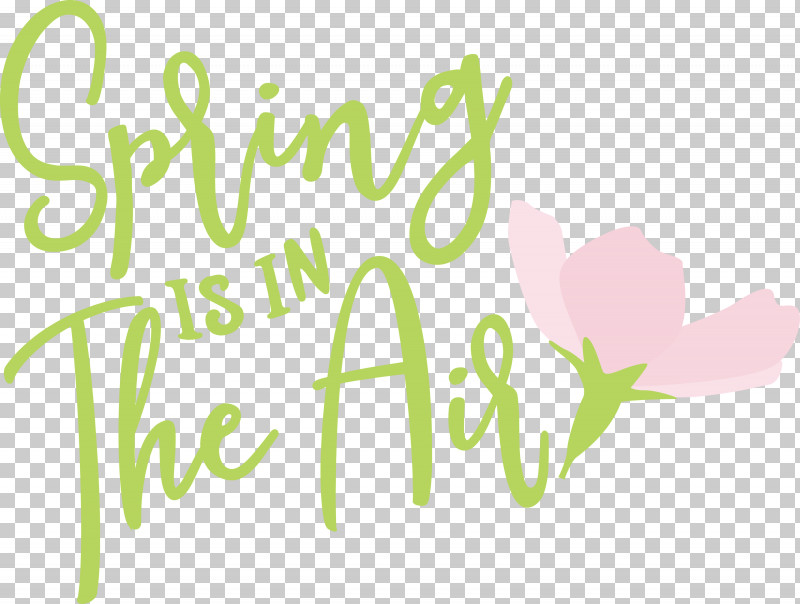 Spring Spring Is In The Air PNG, Clipart, Green, Happiness, Leaf, Line, Logo Free PNG Download
