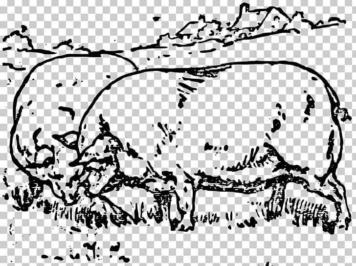 Domestic Pig Sheep Cattle PNG, Clipart, Animals, Area, Art, Artwork, Carnivoran Free PNG Download