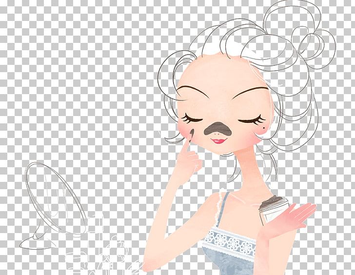 Facial Mask Face Cleanser Beauty PNG, Clipart, Arm, Art, Beau, Beautiful Girl, Cartoon Free PNG Download