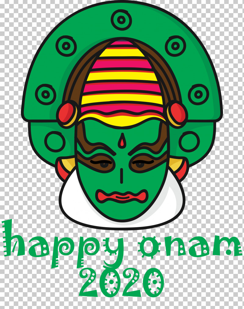 Onam Harvest Festival Happy Onam PNG, Clipart, Area, Cartoon, Green, Happy Onam, Headgear Free PNG Download