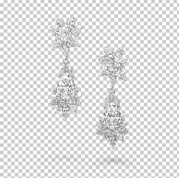 Earring Graff Diamonds Jewellery Carat PNG, Clipart, Black, Black And White, Body Jewellery, Body Jewelry, Carat Free PNG Download