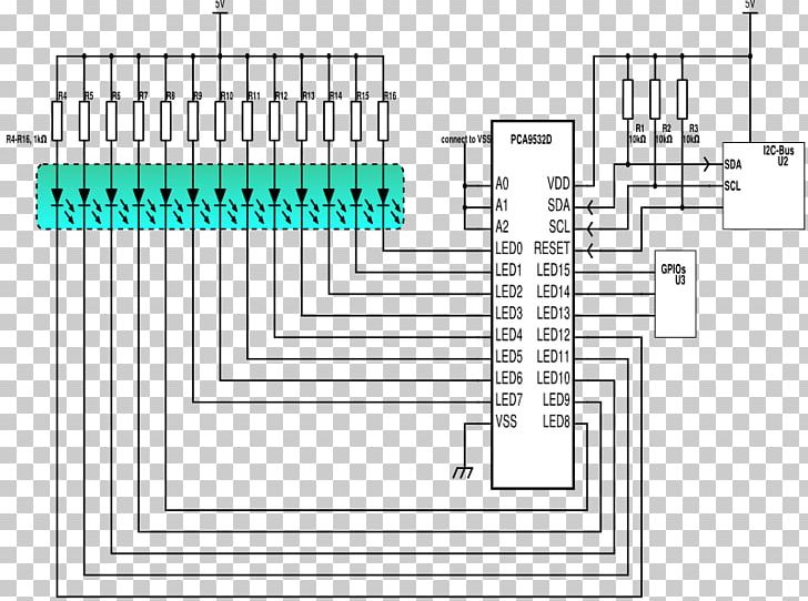 I²C Electrical Network 16-bit Dimmer Light-emitting Diode PNG, Clipart, 4bit, Angle, Area, Arithmetic Logic Unit, Bit Free PNG Download