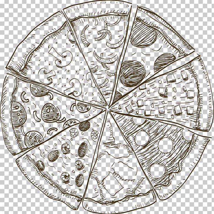 Sushi Pizza Drawing Food PNG, Clipart, Abstract Lines, Area, Art, Black And White, Circle Free PNG Download