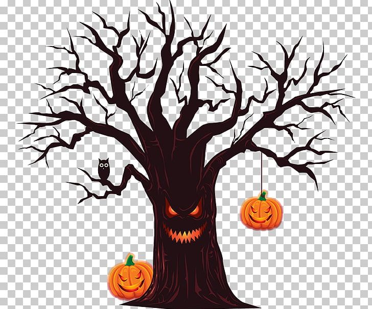 halloween tree clip art
