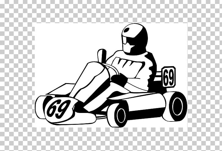 Go-kart Kart Racing Auto Racing Car Golf Buggies PNG, Clipart, Automotive Design, Auto Racing, Black And White, Car, Decal Free PNG Download