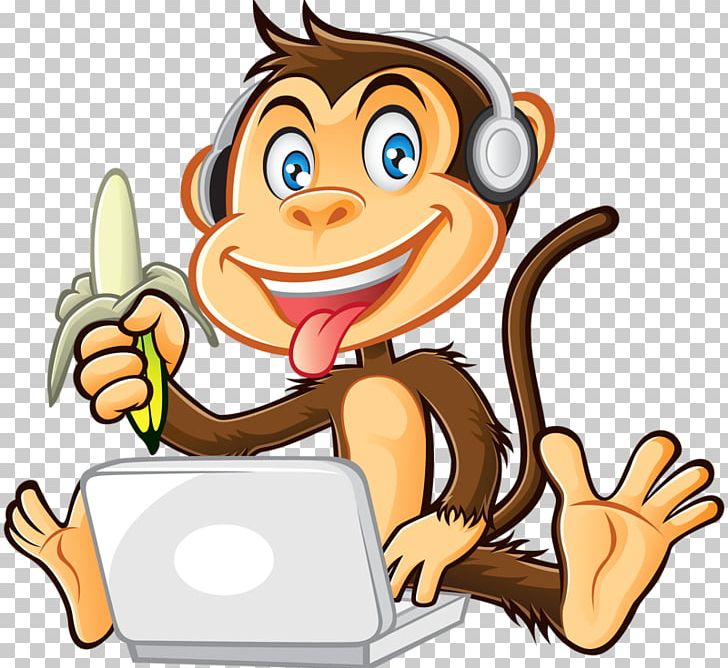 Monkey Cartoon PNG, Clipart, Animals, Banana, Computer, Cute Animal, Cute Animals Free PNG Download