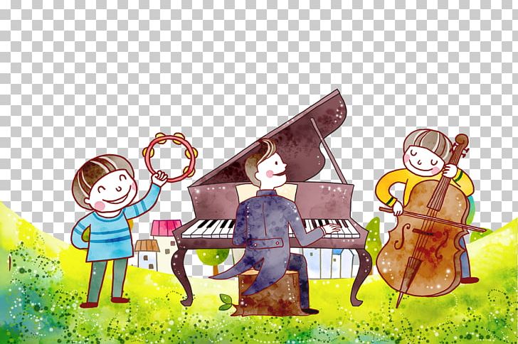 Concert Violin Guitar PNG, Clipart, Art, Cartoon, Child, Children, Computer Wallpaper Free PNG Download