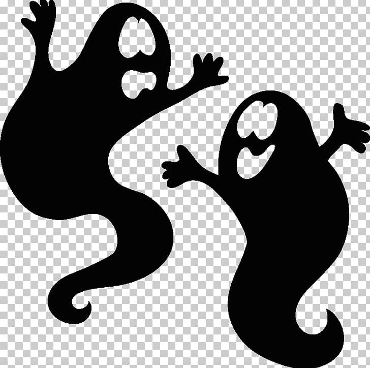 Silhouette Paper Ghost Stencil Witch PNG, Clipart, Animals, Art, Artwork, Black And White, Drawing Free PNG Download
