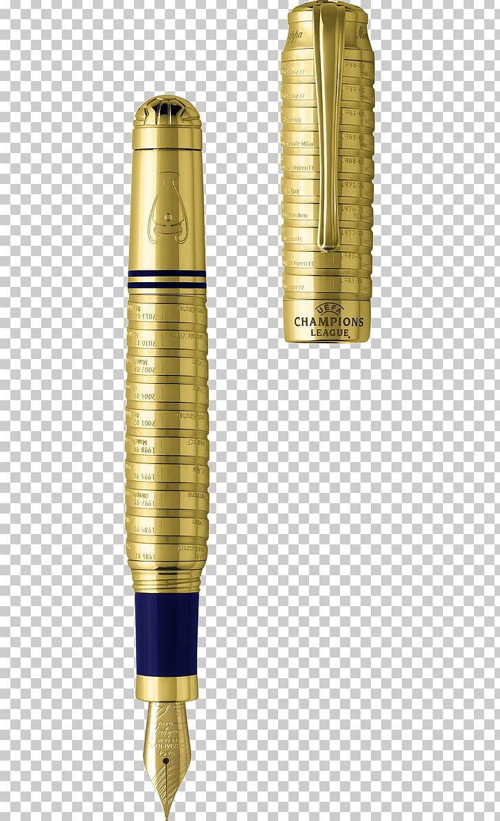 UEFA Champions League Rollerball Pen Fountain Pen Montegrappa PNG, Clipart, Ballpoint Pen, Brass, Football, Fountain Pen, Gold Free PNG Download