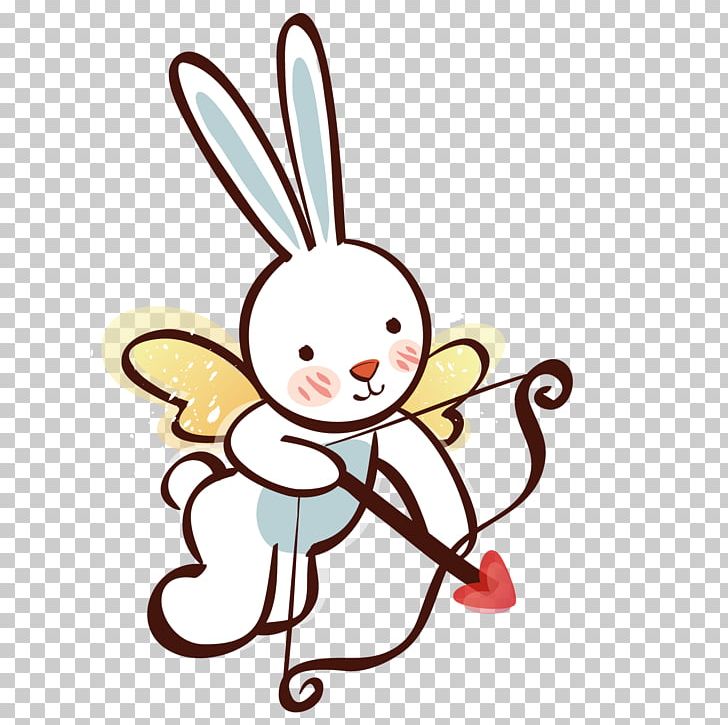 Cartoon Qixi Festival Valentine's Day Couple Cupid PNG, Clipart, Animals, Broken Heart, Bunny, Cartoon, Couple Free PNG Download
