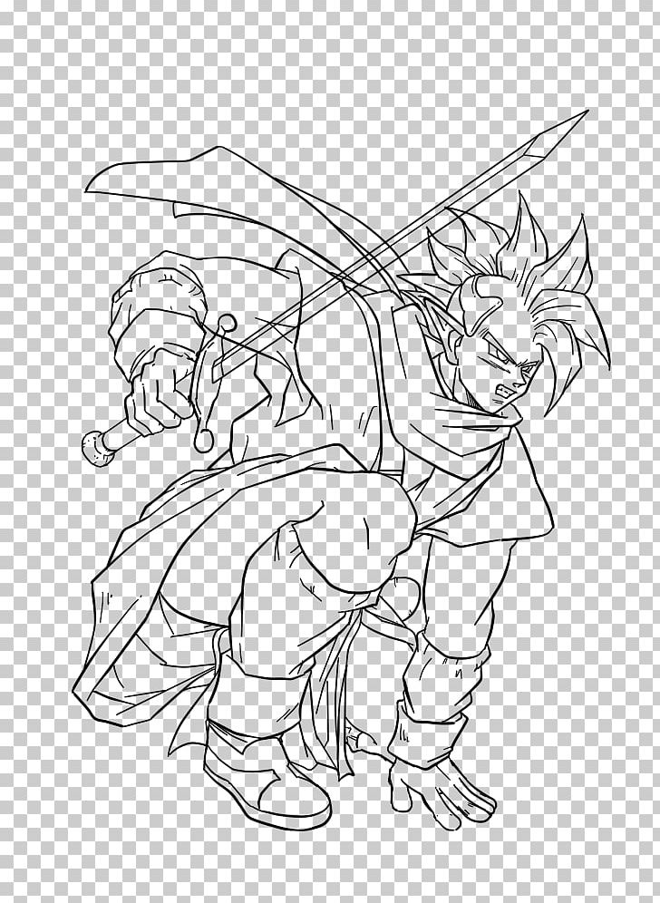 Line Art Tapion Vegeta Trunks Drawing PNG, Clipart, Angle, Arm, Art, Artwork, Black Free PNG Download