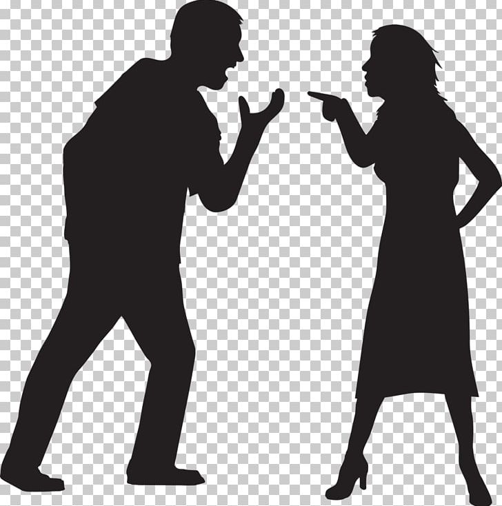 Anger Divorce Silhouette Screaming Interpersonal Relationship PNG, Clipart, Anger, Animals, Black And White, Communication, Conversation Free PNG Download