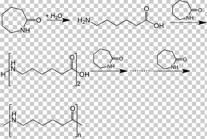 Polyamide Nylon 6 Caprolactam Polymerization PNG, Clipart, Adipic Acid, Angle, Area, Auto Part, Black And White Free PNG Download