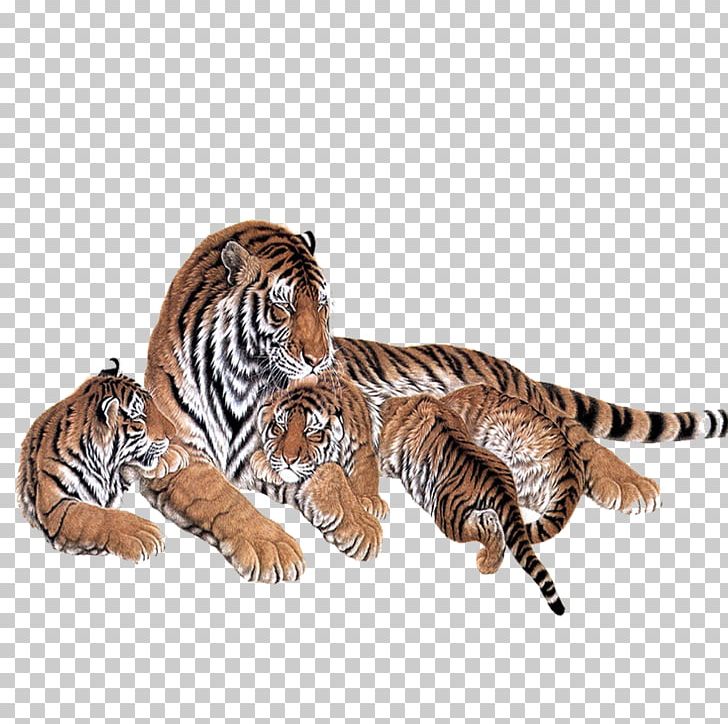 Siberian Tiger Painting Two Tigers PNG, Clipart, Animals, Art, Baby, Baby Announcement Card, Baby Background Free PNG Download